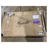 PawHut Black Metal Lockable Dog House Kennel with Water-Resistant Roof (Missing: Part D)