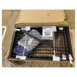 PawHut Black Metal Lockable Dog House Kennel with Water-Resistant Roof (Missing: Part D)