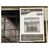 PawHut Black Metal Lockable Dog House Kennel with Water-Resistant Roof (Missing: Part D)
