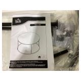 HOMCOM Round Coffee Table, 32 in Modern Center Table with Black Metal Frame, Coffee Tables for Living Room, White