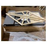 Outsunny Wooden Playhouse for Kids Outdoor Garden Pretend Play Games, Adventures Cottage, with Working Door, Windows, Bench, Service Station, Flowers Pot Holder, for 3-7 Years Old (Maybe Missing Hardw