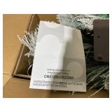 Costway Artificial Christmas Tree Set of 3 with Snow-flocked Branch Tips and LED Lights