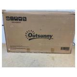 Outsunny 3 Piece Bar Height Outdoor Bistro Set for 2, Charcoal Gray (Missing Parts B,C)