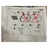 Outsunny 3 Piece Bar Height Outdoor Bistro Set for 2, Charcoal Gray (Missing Parts B,C)