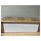 HOMCOM Freestanding Kitchen Pantry, 4-Door Kitchen Pantry Cabinet with Adjustable Shelves and Doors, Distressed White