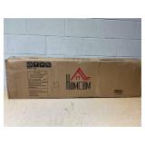 HOMCOM 4-Tier Industrial Pipe Shelves Floating Wall Mounted Bookshelf, Metal Frame Display Rack, 1" Thickness Shelving Unit for Farmhouse, Kitchen, Bar, Rustic Brown