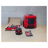 Qaba Mechanic Kids Truck Engine Toy Set, Car Service Play Set, Red (Maybe Missing Hardware)