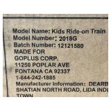 Costway 6V Electric Kids Ride On Car Toy Train with 16 Pieces Tracks