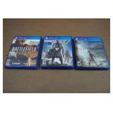 *3* PlayStation 4 Game - Battlefield, Destiny, Assasins Creed