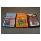 *3* Vintage Atari 2600 Games - Raiders of the Lost Ark, Adventure, Haunted House
