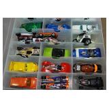 Assorted Die Cast Cars in Case