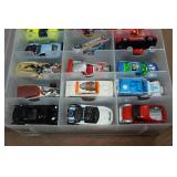 Assorted Die Cast Cars in Case