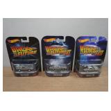 *3* Hot Wheels Back to the Future Series Deloreans