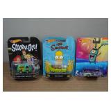 *3* Hot Wheels - Scooby-Doo, The Simpsons, Spongebob