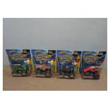 *4* Hot Wheels Monster Jam Trucks - with Battle Slammer