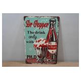 Vintage Style Metal Sign - Dr Pepper