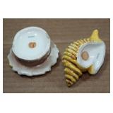 Vintage Salt and Pepper Shakers - Anenome, Shell