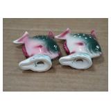 Vintage Salt and Pepper Shakers - Fish