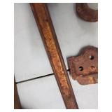 Antique Rusty Iron Hardware Lot - Hooks, Latches, Brackets & Straps (6 Pieces)