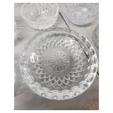 Crystal Cut Glassware Collection - Clear & Pink Goblets, Bowls & Dishes