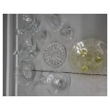 Crystal Glassware Assortment - Candlesticks, Compote, Plate, Goblets & Bowls