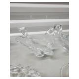 Crystal Glassware Assortment - Candlesticks, Compote, Plate, Goblets & Bowls