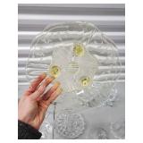 Crystal Glassware Assortment - Candlesticks, Compote, Plate, Goblets & Bowls