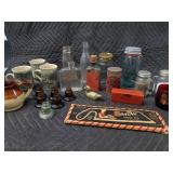 HanDee Kitchen Saw - Vintage Boxed Kitchen Tool with Assorted Bottles & Mugs