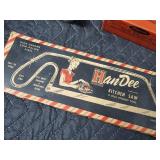 HanDee Kitchen Saw - Vintage Boxed Kitchen Tool with Assorted Bottles & Mugs
