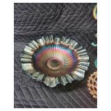 H. Bequet Quaregnon Belgium Majolica Pitcher Vase #265 Turquoise Floral