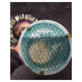 H. Bequet Quaregnon Belgium Majolica Pitcher Vase #265 Turquoise Floral