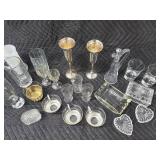 Sterling Silver Goblets (Pair) - Crystal Glassware Collection with Decanter & Pitcher