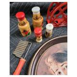 Coca-Cola Vintage Oval Advertising Tray + Assorted Retro Kitchenware Lot - Collectible