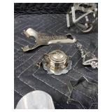 Vintage Hand-Crank Meat Grinder With Attachments & Cookie Cutters - Kitchen Tools