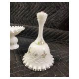 Porcelain Floral Ruffle-Edge Set - White with Pink Flowers