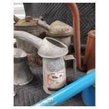 Lot of Vintage Metal Oil Cans & Sprayers - Farm & Workshop Hardware