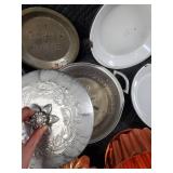Happy Home Vintage Bakeware & Enamelware Lot - Plates, Pans, Molds & Tools