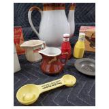 Vintage Kitchenware Lot: Maple Syrup Pitcher, Wyler