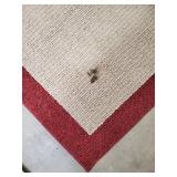 Beige Runner Rugs with Red Borders + Holiday Time Animated Figure (Lot of 3)