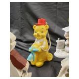 Vintage Ceramic Figurines Lot - 14 Pieces (Pooh Bear, Wedding Couple, Stagecoach)