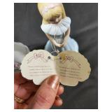 Enesco Growing Up Birthday Girls Figurine Lot - 1991 Sri Lanka