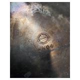 Silver Plate Tureen - Covered Serving Dish with Floral Engraved Lid - Quadruple Plate