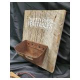 Primitive Americana Wood Signs - Country Fresh Vegetables Board & Cowboy Decor Lot