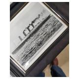 Titanic Ship Prints - 6 Framed Black & White Photos Set