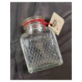 Honeycomb Glass Jar with Cork Lid - Vintage Apothecary Bottles & Mini Vials Lot