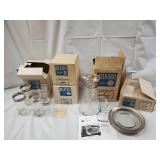 Allegro Hand Decorated Crystal - 4 Glasses, Pitcher & Dessert Plates