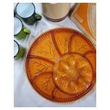 Spirit Demi Pot Unbreakable - 7-Piece Kitchen Set with 4 Green Mugs, Amber Plate, Pitcher