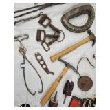 Vintage Blowtorch & Assorted Hand Tools Lot - Pliers, Wrenches, Hammers