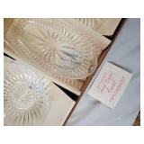 Princess House Crystal Dessert Plates - 3-Piece Set in Original Box