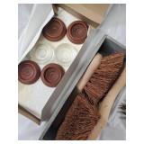 Vintage Wooden Ironing Board - X-Frame with Tools & Accessories Lot